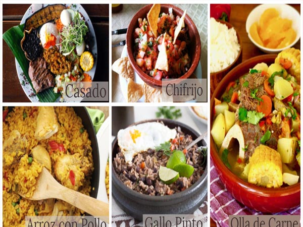 A collage of the must-try Costa Rica food.