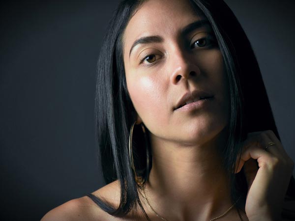 Close-up shot of a Costa Rican woman